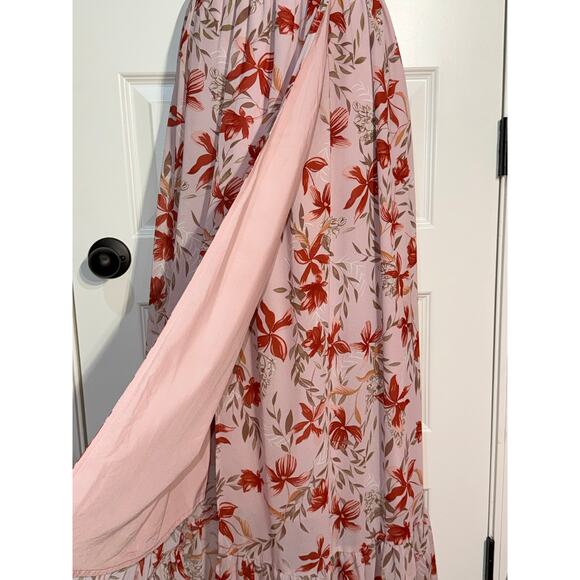 Pink Lily Pink and Red Floral Maxi Dress, Women's Size S - Picture 9 of 12